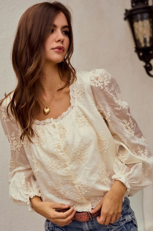 Willow Embroidered Top