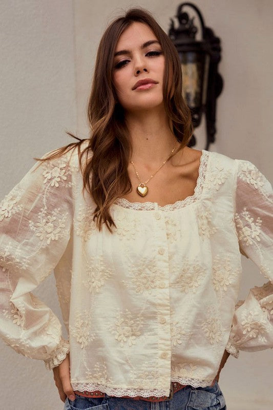 Willow Embroidered Top