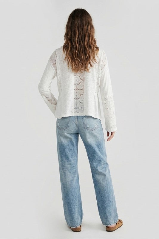 More Than This Lace Sleeve Top