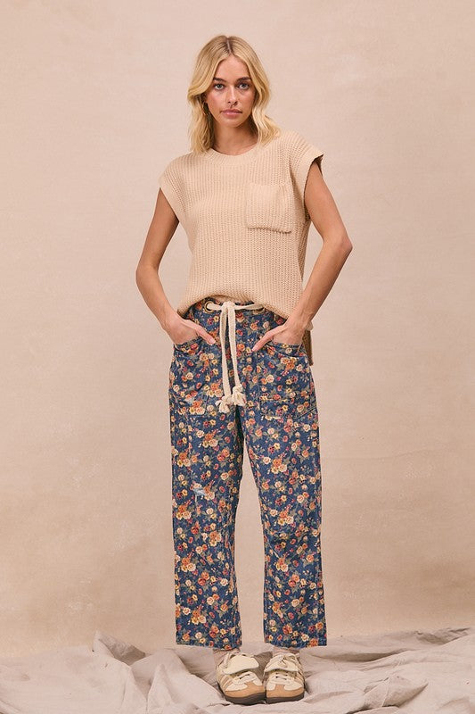 Turn the Page Floral Jeans