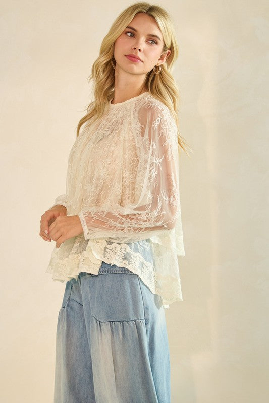 Tell Me Lies Lace Top