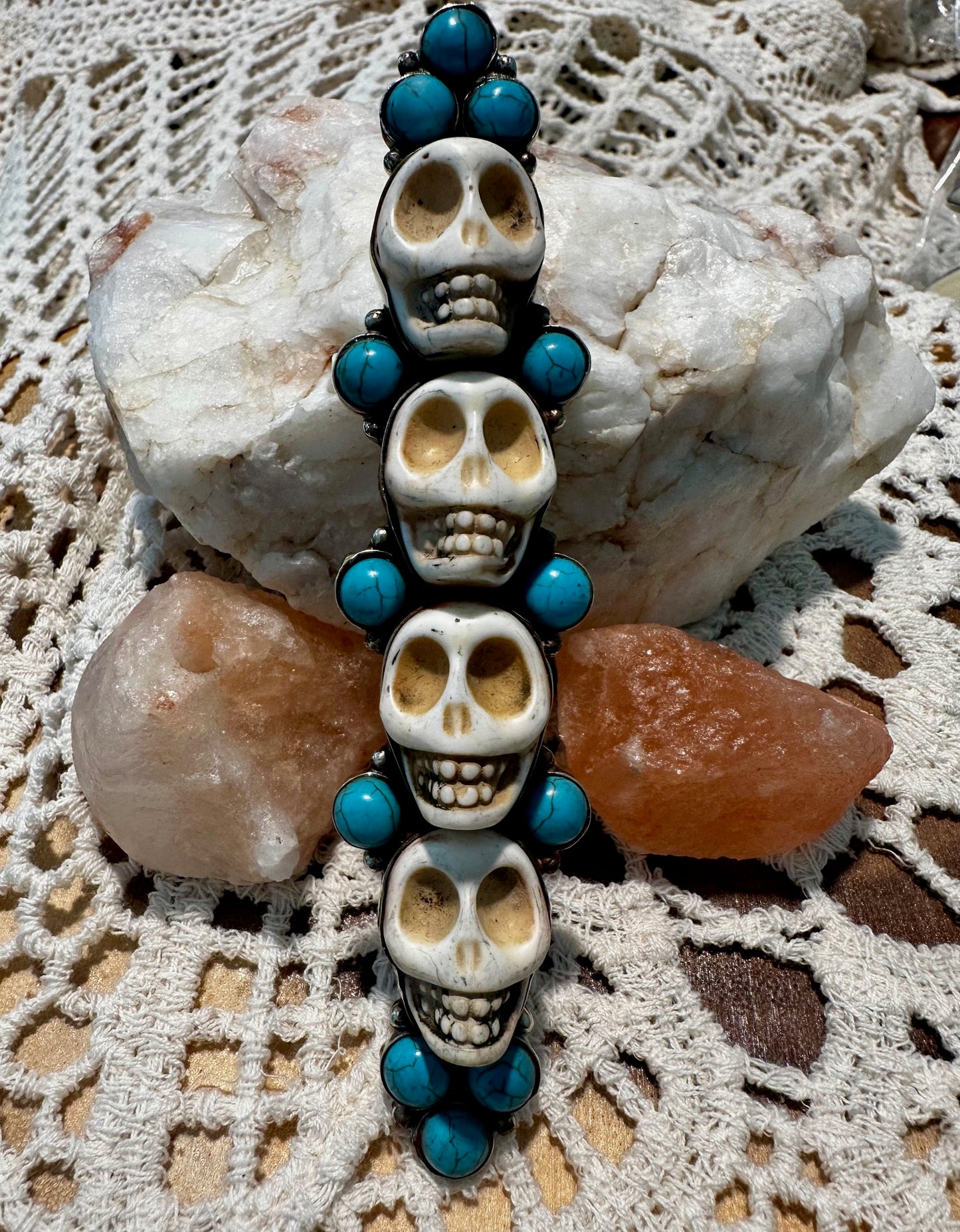 Skulls & Turquoise Ring