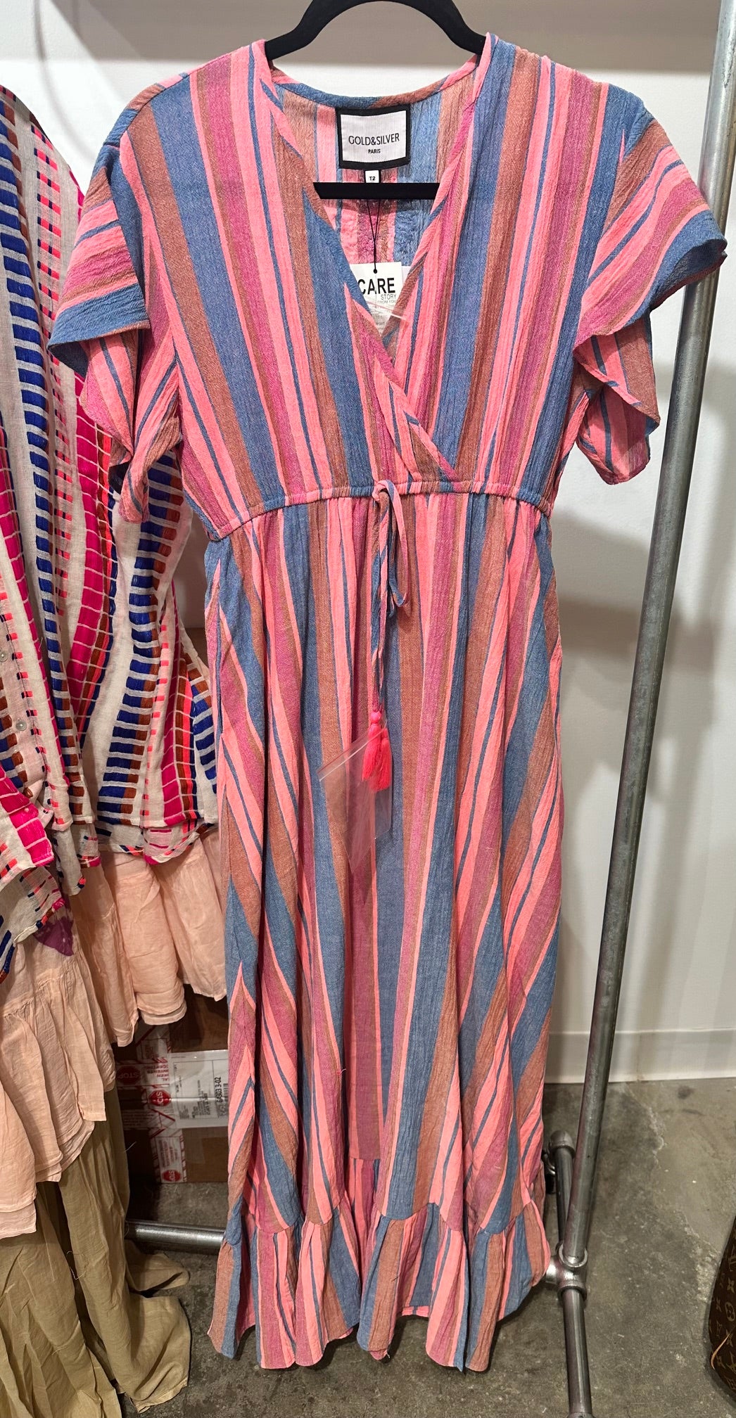 Blue/Pink Stripe Dress