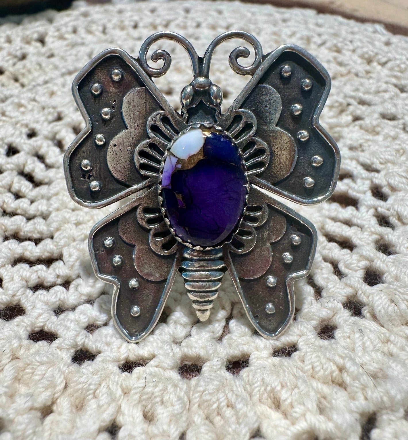 Purple Mojave Moth Ring