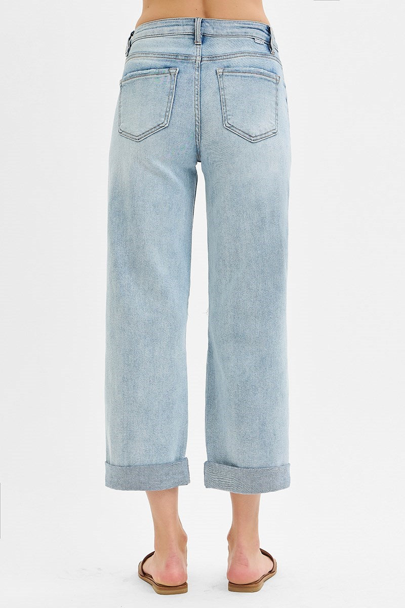 Risen Cuffed Boyfriend Jeans