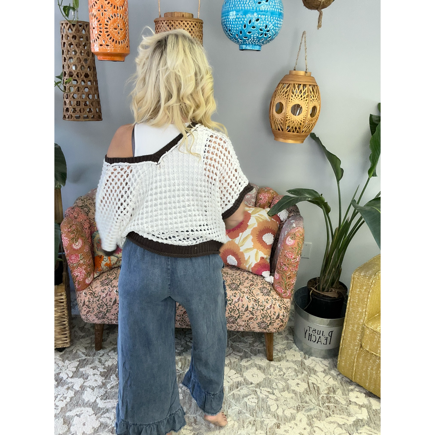 Ruffled Tencel Pants