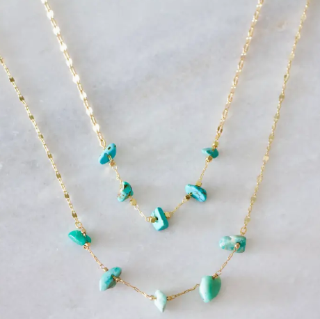 Mesa Blue Turquoise Nugget Necklace