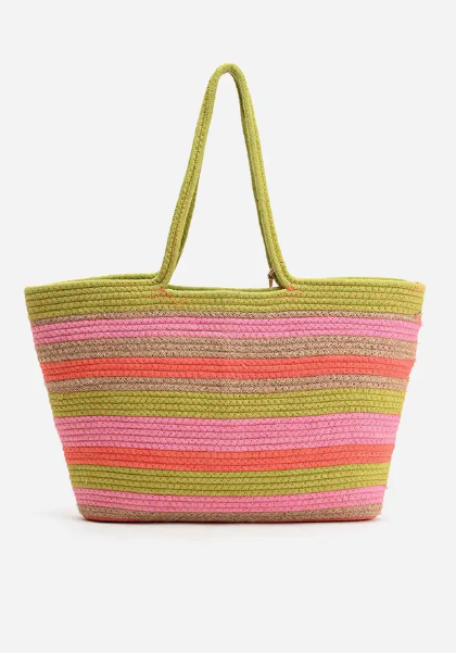 Recycled Cotton Striped Tote Bag