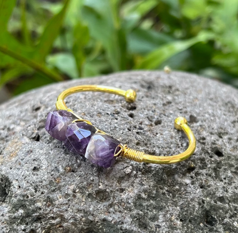 Handmade Gemstone Cuff Bracelets from Hawaii