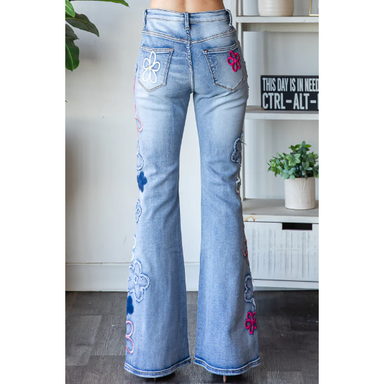 Flower Power Denim Flares