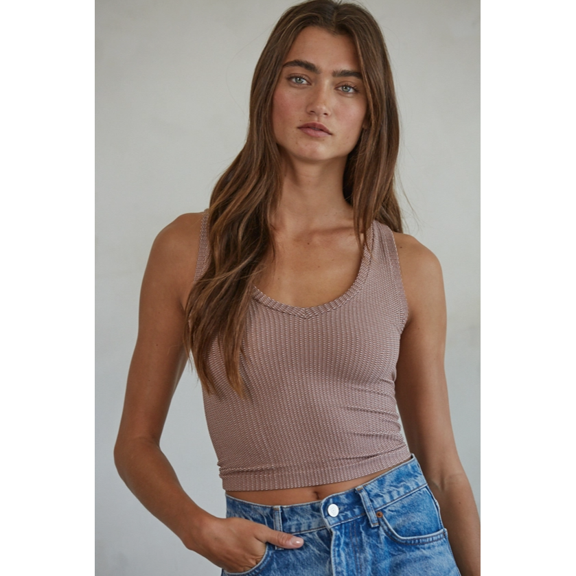 Knit Seamless Ribbed Tank Top