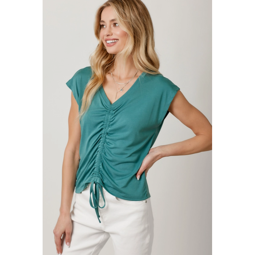 Front Ruche Modal Tops