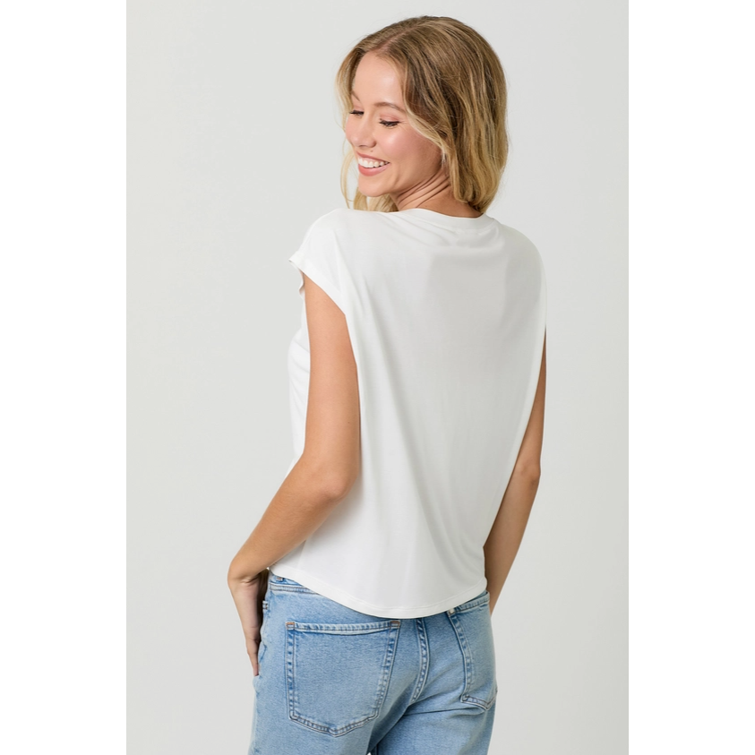 Front Ruche Modal Tops