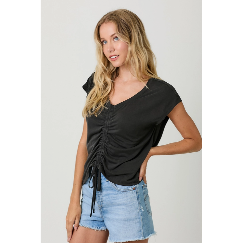 Front Ruche Modal Tops