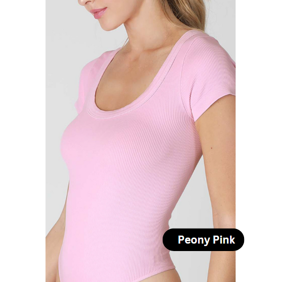 Scoop Neck Short Sleeve Bodysuit