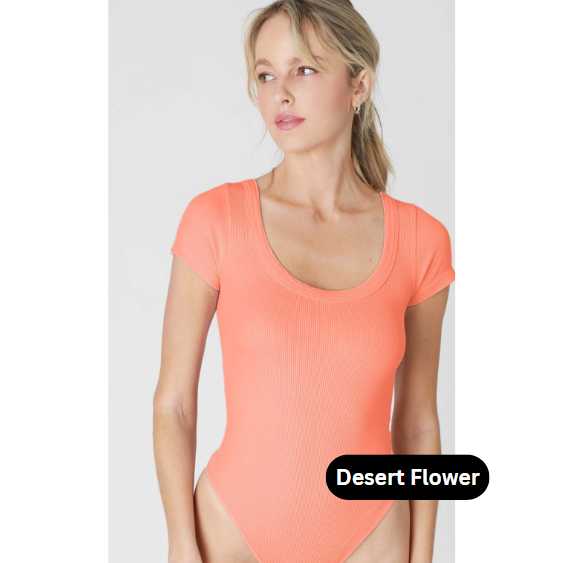 Scoop Neck Short Sleeve Bodysuit