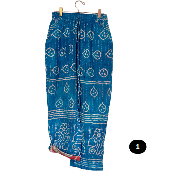 Cuffed Ankle Kantha Pants