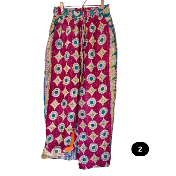 Cuffed Ankle Kantha Pants