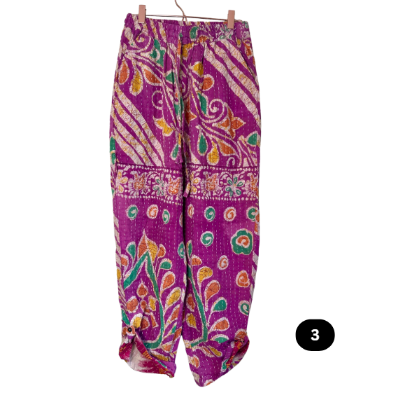 Cuffed Ankle Kantha Pants
