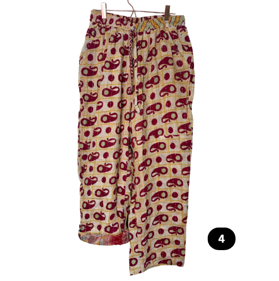 Cuffed Ankle Kantha Pants