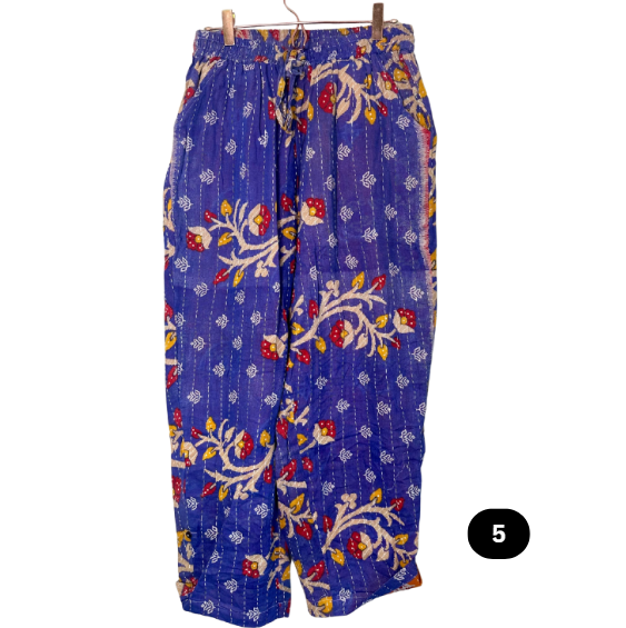 Cuffed Ankle Kantha Pants