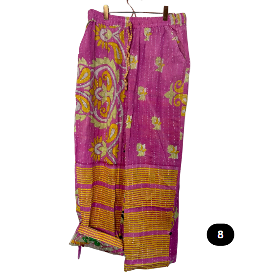 Cuffed Ankle Kantha Pants