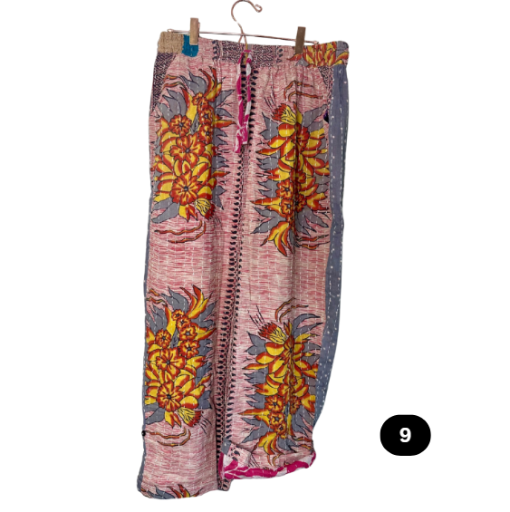 Cuffed Ankle Kantha Pants