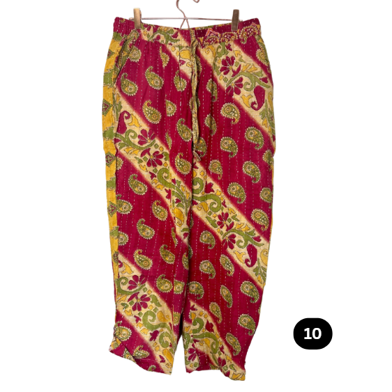 Cuffed Ankle Kantha Pants