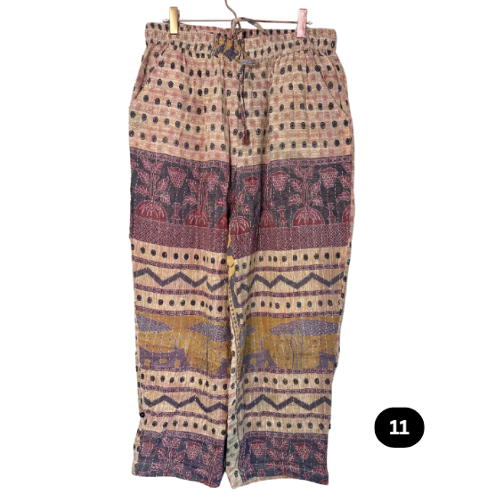 Cuffed Ankle Kantha Pants