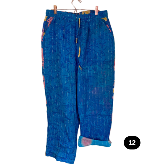 Cuffed Ankle Kantha Pants