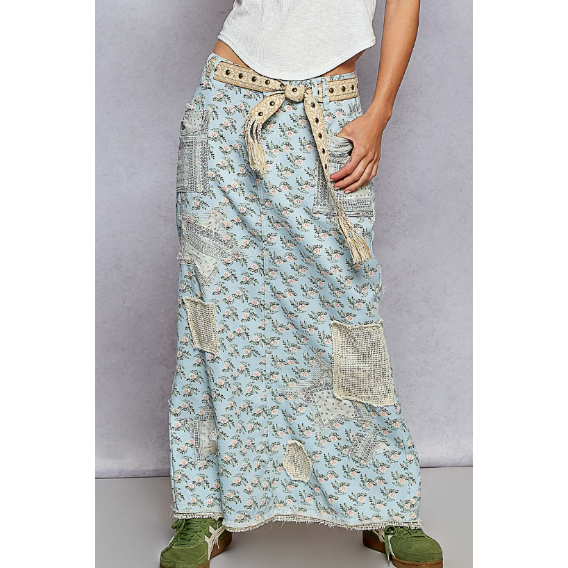 Studded Self Tie Belt
