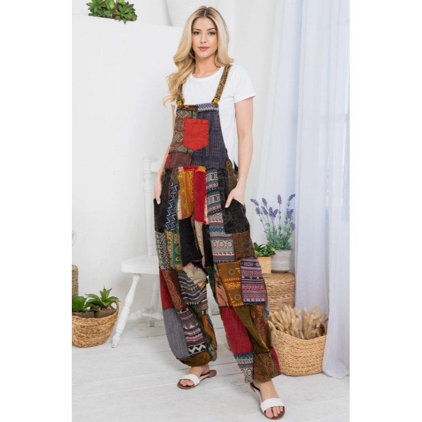 Patchwork Harem Jumpsuit