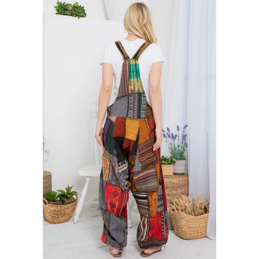 Patchwork Harem Jumpsuit