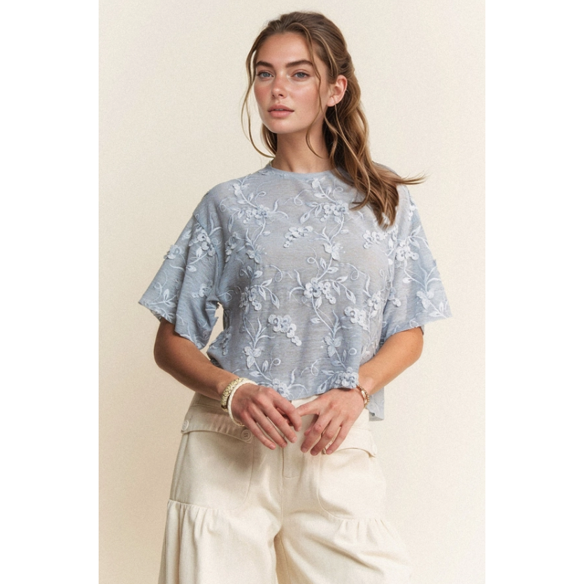 Pardon Me Floral Embroidered Top