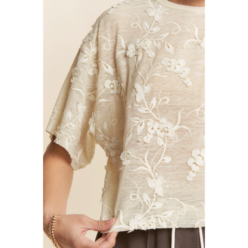 Pardon Me Floral Embroidered Top