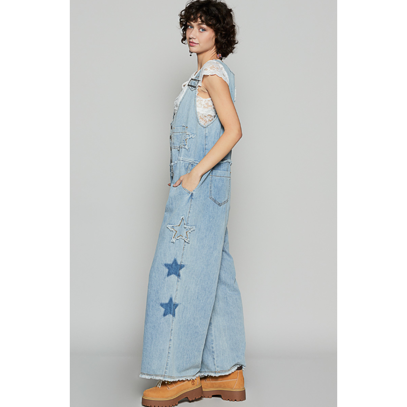 Space Age Love Denim Overalls