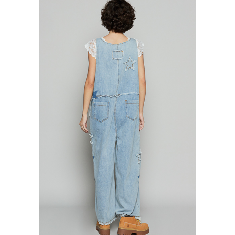Space Age Love Denim Overalls