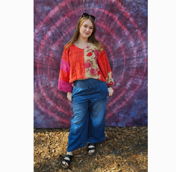 Bell Sleeve Kantha Tops