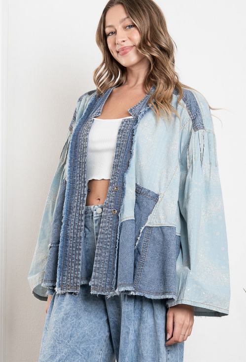 Baby One More Time Denim Kimono