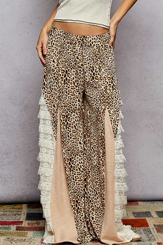 Wild Soul Leopard & Lace Pants
