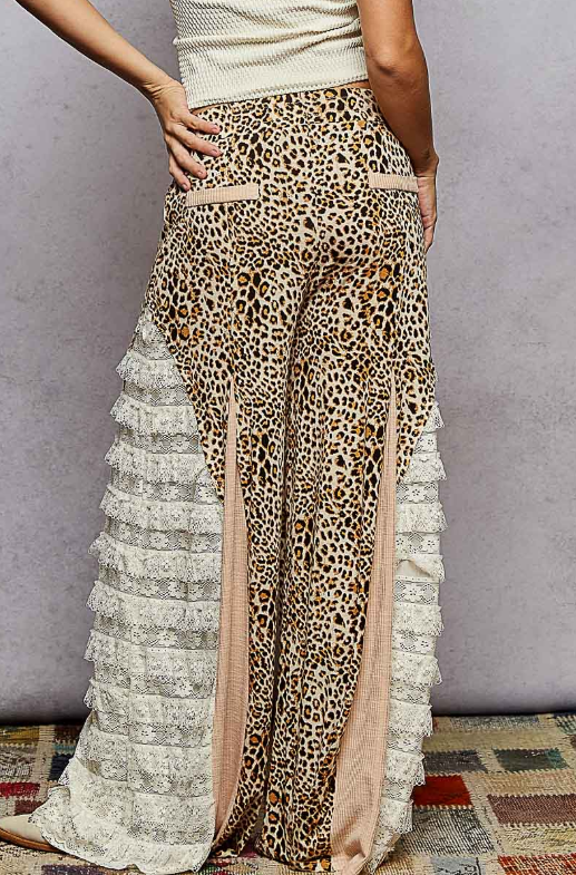 Wild Soul Leopard & Lace Pants