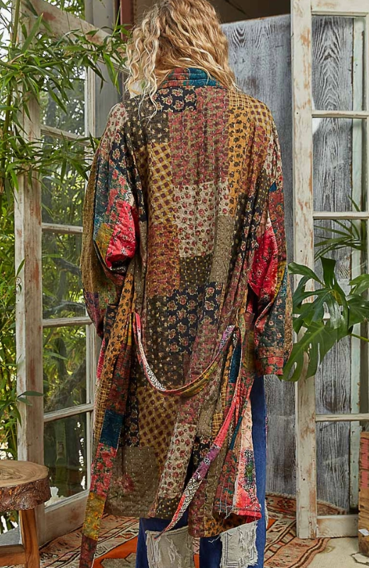 Pol Doorbuster Patchwork Duster *Final Sale*