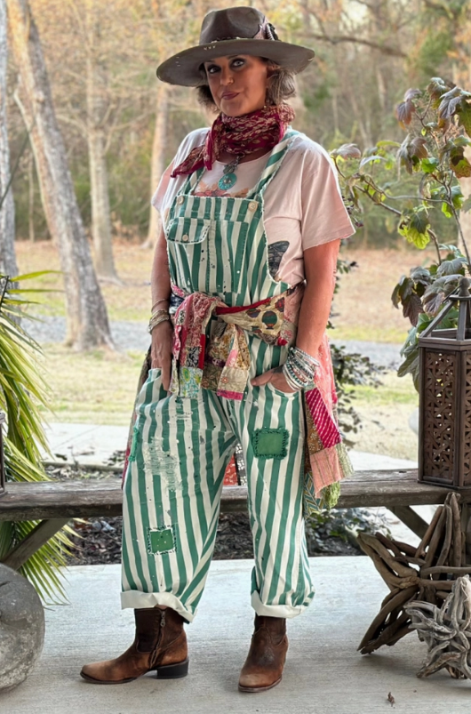 Endless Travels Striped Overalls
