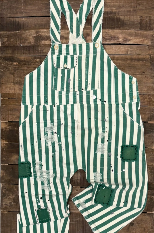 Endless Travels Striped Overalls