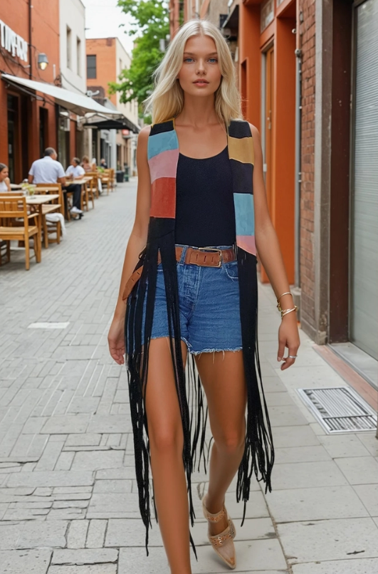 Dazed Suede Fringe Vest