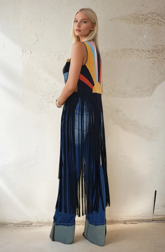 Dazed Suede Fringe Vest