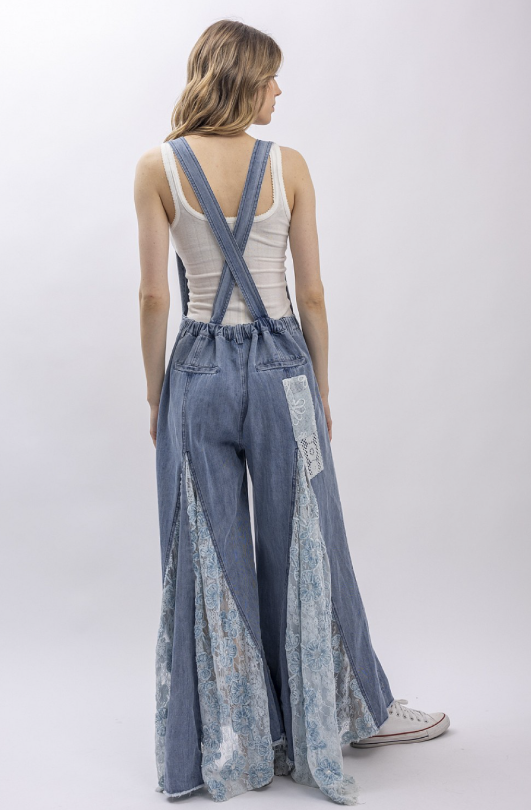 You've Got Mail Lace Overalls