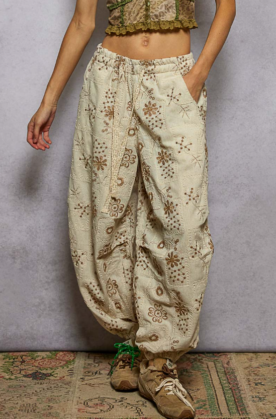 Morning Glow Embroidered Pants