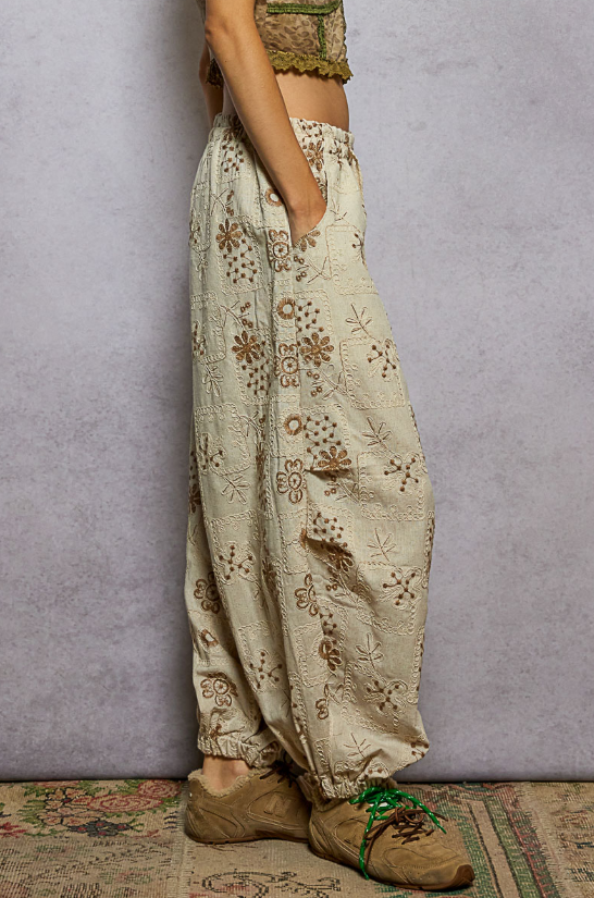 Morning Glow Embroidered Pants
