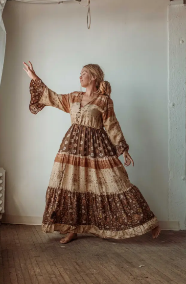Fall Vibes Tiered Maxi Dress